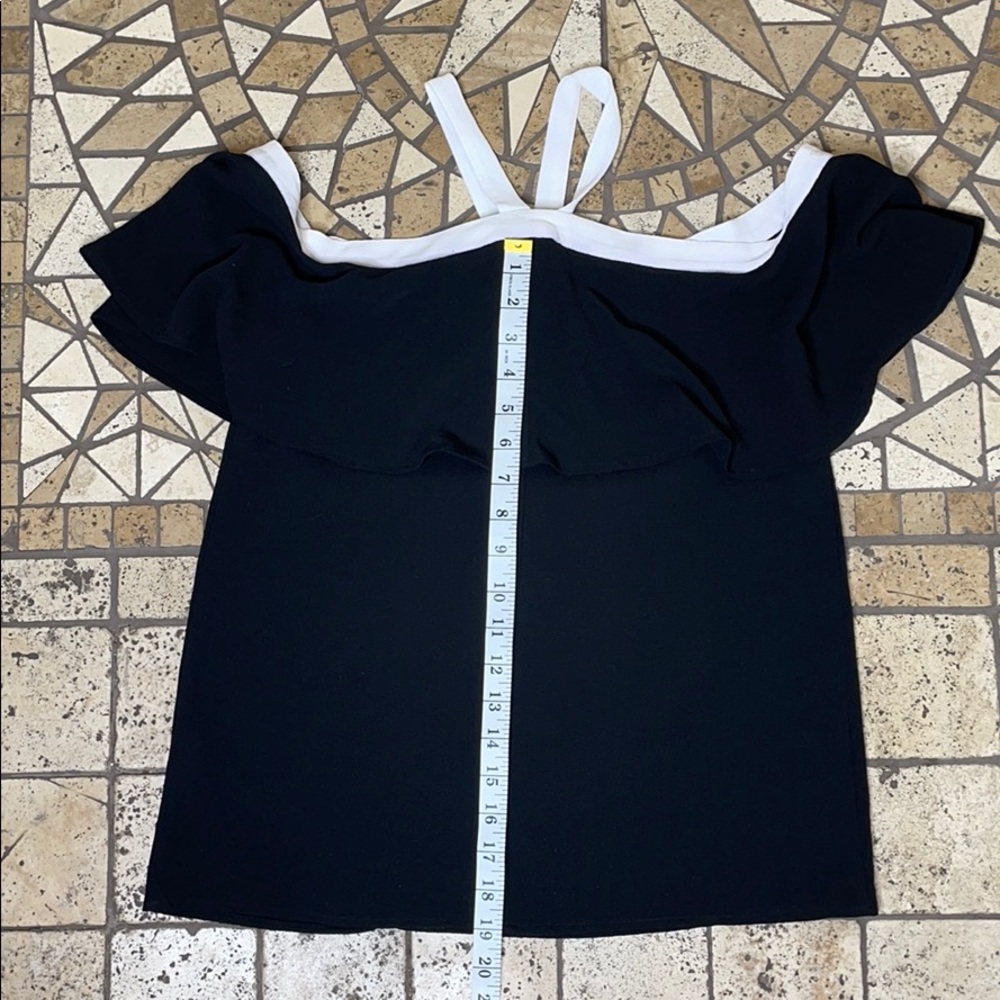 NWT Vince Camuto Colorblock Halter Blouse XS - Picture 8 of 13